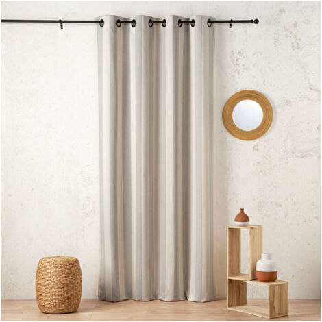 Rideau "Sunset" en coton recyclé 145 x 280 cm - 145x280cm - Gris
