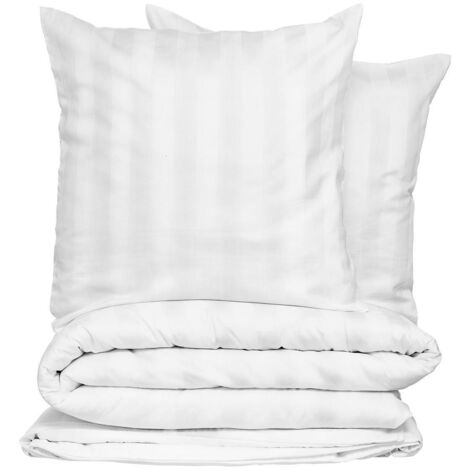Parure de lit Isadora 240x220cm blanc - Atmosphera créateur d'intérieur (1/4)