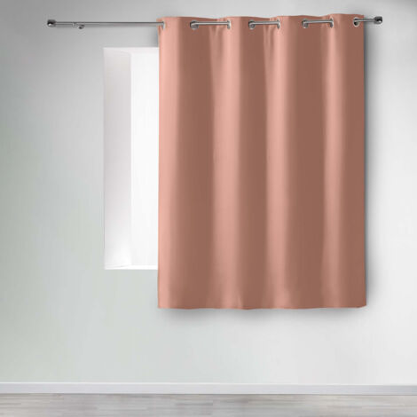 Rideau occultant à œillets 135 x 180 cm – Uni Blush – Petite hauteur –