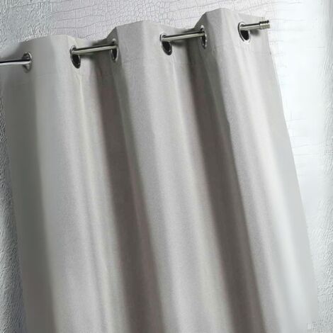 Rideau d'extérieur en tissu déperlant Argent 140x260 cm