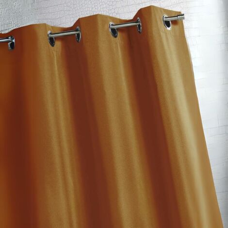 Rideau d'extérieur en tissu déperlant Jaune moutarde 140x260 cm