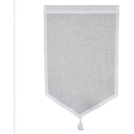 Homemaison – Paire de voilages 100% lin naturel 45x70 cm – Finition ourlet passe tringle – Lavables en machine à 30° – Vendu par 2