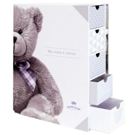 Coffret boîte à trésors Ourson Blanc 22x32 cm (1/5)