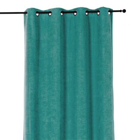 Rideau "Alaska" isolant 3 en 1 thermique, phonique et obscurcissant - 140x260cm - Turquoise (1/3)