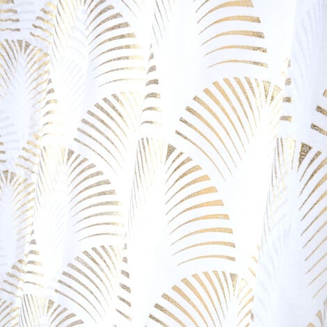 Voilage tamisant à œillets imprimé Maldives Jaune soleil 140x260 cm