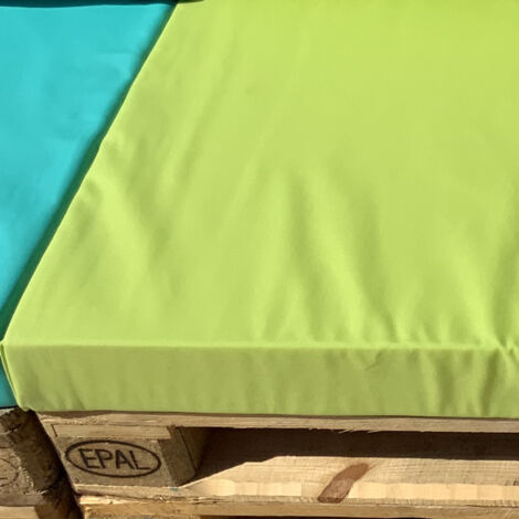 Housse d'assise pour salon palette tissus ultra résistant Vert clair 80x120x5 cm (1/2)