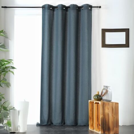 Voilage uni Melisse Bleu 140x240 cm (1/3)
