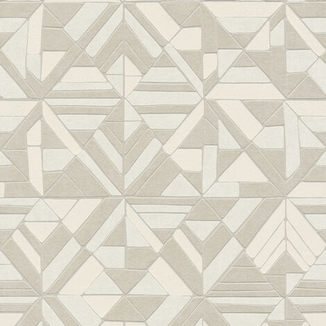 Papier peint à mosaïque géométrique Gris clair 10mx 0.53 m (1/5)