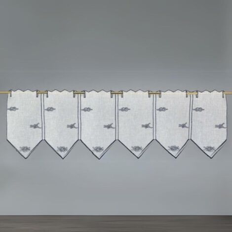 Brise bise nœuds de marin Blanc 30x90 cm