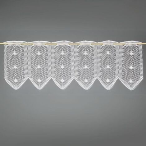Brise bise en maille ajourée Ivoire 30x120 cm