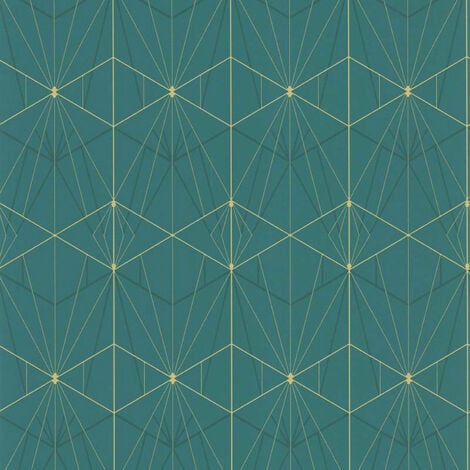 Papier peint art déco Vert 10.03x0.53