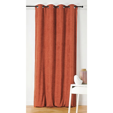 Rideau Alaska isolant et 100 % occultant Orange Foncé 140x260 cm (1/3)