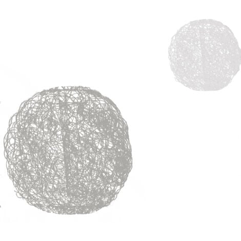 Petit Voilage Blanc Brodé 'Ronds Mêlés' 45x130 cm