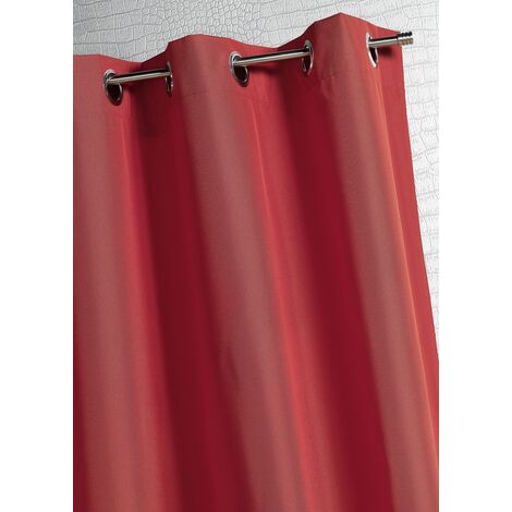 Rideau d'Ameublement Uni Extérieur Rouge Orangé 140x260 cm