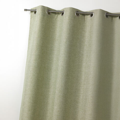 Rideau  - Effet chiné Vert tilleul 140x260 cm