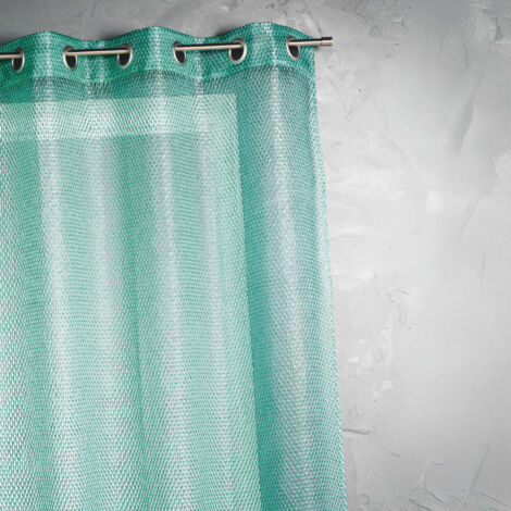 Voilage en organza fantaisie  - Effet "résille" Vert 140x260 cm