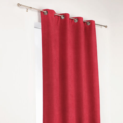 Rideau Alaska isolant et 100 % occultant Rouge 140x260 cm (1/3)