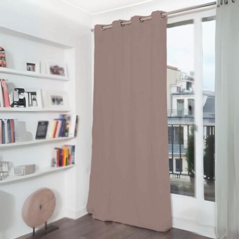 Rideau Phonique Occultant et Thermique "MOONDREAM" Beige foncé 140x260 cm (1/4)