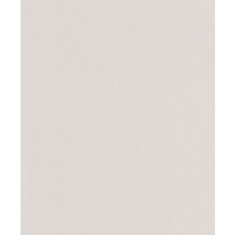 Papier Peint Uni avec Lignes Verticales Blanc 10mx 0.53 m