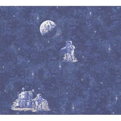 Papier Peint "Astronaute bleu" Bleu 10mx 0.53 m (1/4)