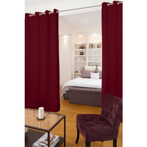 Rideau Séparateur de Pièce "MOONDREAM" Rouge foncé 140x250 cm