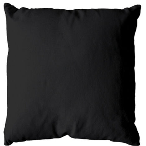 Coussin uni en polyester déhoussable Noir 40x40 cm (1/2)