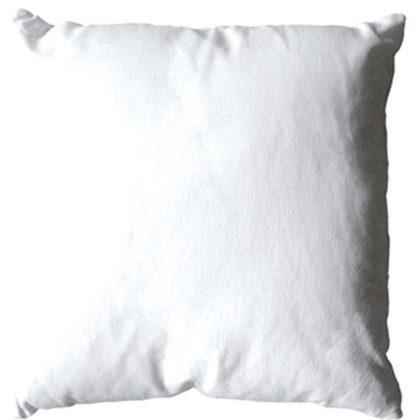 Coussin uni en polyester déhoussable Blanc 40x40 cm