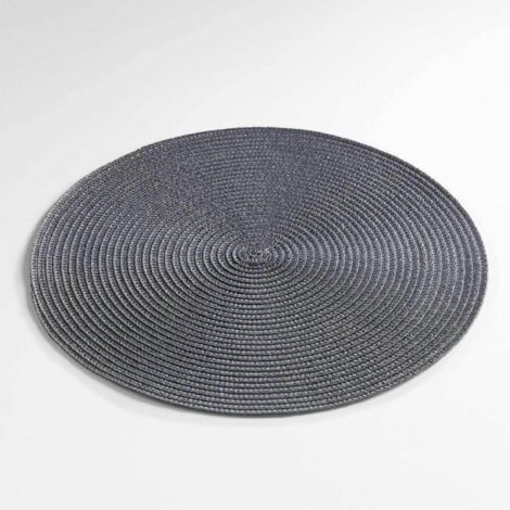 Set de table rond et coloré Gris anthracite 35 cm