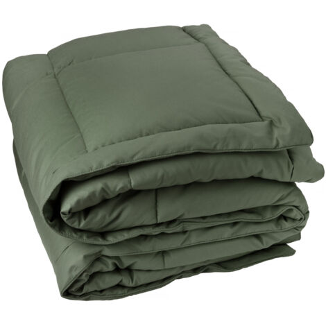Edredon matelassé peau de pêche Oekotex Vert 140x160 cm