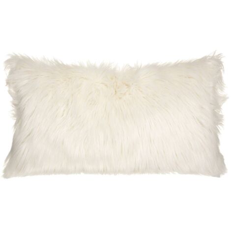 Coussin fausse fourrure - Blanc - 45x30 cm | , créateur d'intérieur