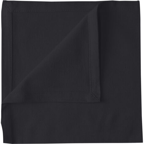 Serviette de table unie et colorée Gris anthracite 40x40 cm (1/2)