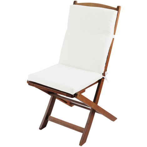 Coussin de fauteuil extérieur assise et dossier MINORQUE Ecru 40x90 cm