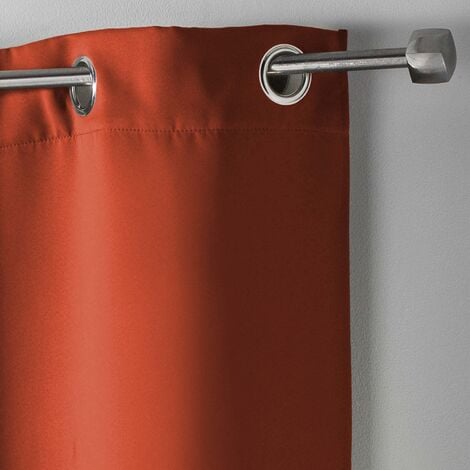 Rideau court obscurcissant 90 % adapté radiateur Terracotta 135x180 cm