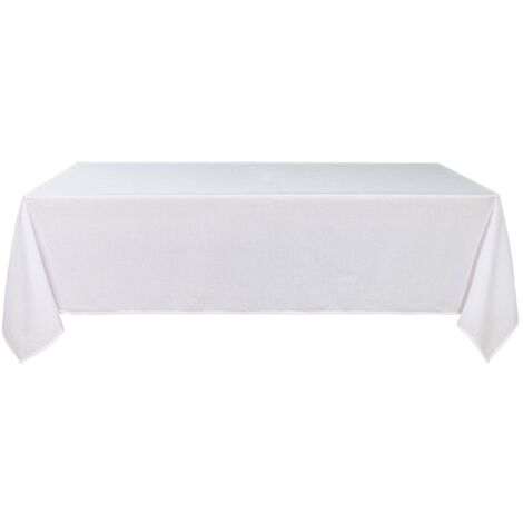 Nappe anti tâches et infroissable - - Effet chiné Blanc 145x200 cm (1/3)