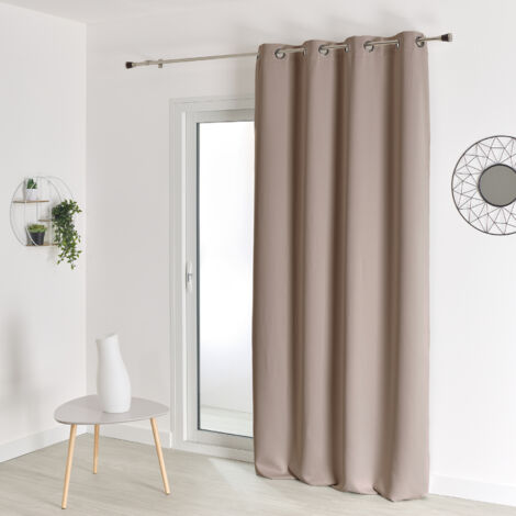 Rideau occultant uni M1 non feu Lin 140x260 cm