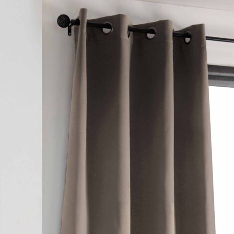 Rideau occultant uni 210gr/m2 Beige 135x180 cm