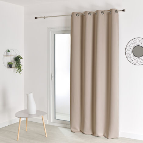 Rideau occultant ignifugé M1 non feu Beige 140x180 cm