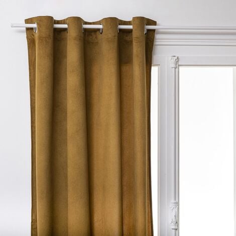 WOLTU Rideau de Fenêtre Occultant, 135 x 225 cm, Effet Velours, Rideau  Opaque avec Bande Frontale, Tenture Isolante et Thermique， Vert foncé