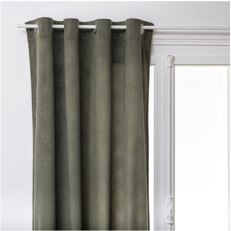 Rideau Lilou vert kaki 140x260cm - Atmosphera créateur d'intérieur
