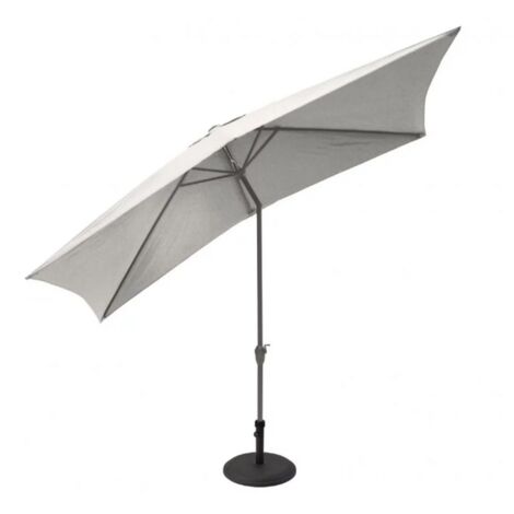 Homemaison – Parasol droit inclinable 3 x 2 m en polyester 160 g imperméable – Aluminium 38 mm – Manivelle pour ajustement angle d'ombre (1/2)