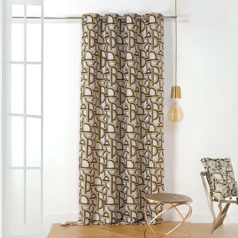 Rideau d'ameublement au style de l'Orient Express Noir 135x240 cm (1/3)