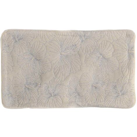 Housse de coussin aux fleurs d'hibiscus Argent 30x50 cm