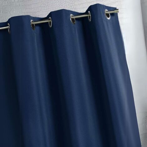 Rideau d'extérieur en tissu déperlant Bleu Marine 140x260 cm