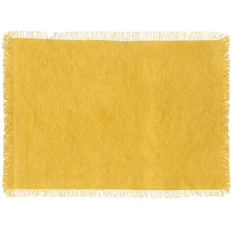 Set de table à franges Jaune 45x30 cm