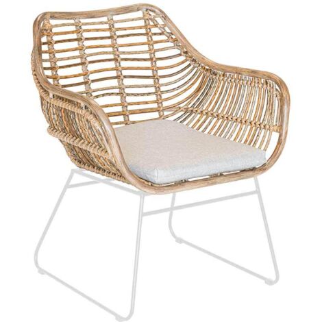 Set de 2 fauteuils en résine tressée imitation rotin Naturel 70x67x81 cm (1/4)