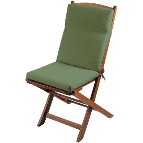 Coussin de fauteuil extérieur assise et dossier MINORQUE Vert Olive 40x90 cm