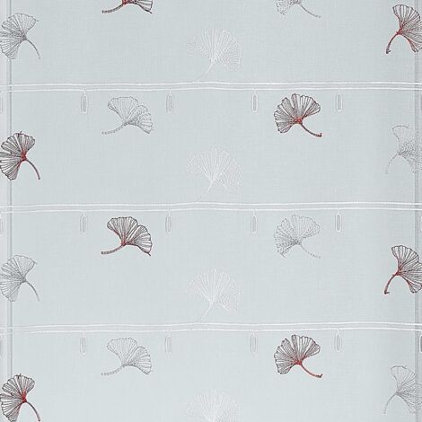 Brise bise en voile fantaisie brodé Terracotta 90x120 cm