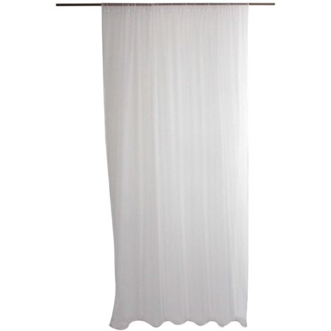 Voilage passe tringle anti moustique Blanc 140x240 cm