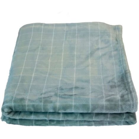 Couverture bébé à carreaux Vert emeraude 75x100 cm (1/2)