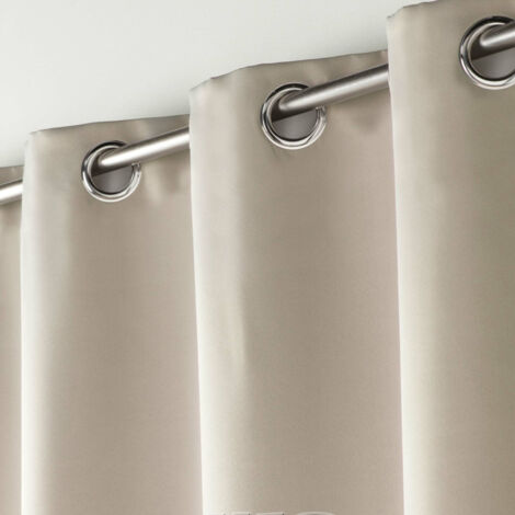 Rideau court occultant 90 % adapté radiateur Ivoire 135x180 cm